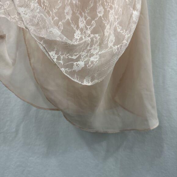 Urban Outfitters Vintage Pink Lace Side Slit Cowl Neck Slip Dress Womens Size 3X - Picture 8 of 10